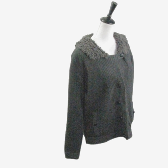 GAP Dark Gray Button Front Cardigan Size Large - Picture 2 of 4
